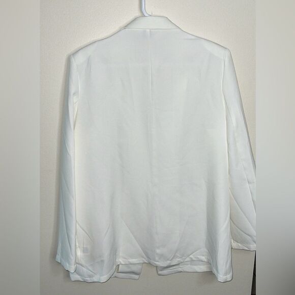 SHEIN Privé Peak Collar Flap Detail Solid Blazer New - Picture 10 of 13